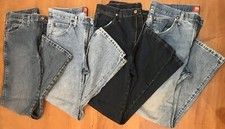 ✅Vintage Wrangler Lot 4 Pair Men 34 33 x 30 classic boot blue rare vtg retro picture