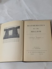 Mathematics for the Million by Lancelot Hogben - 1937 - 1st Edition Hardcover picture