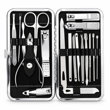 19-in-1 Stainless Steel Manicure Set – Professional Nail Clippers Grooming Kit picture
