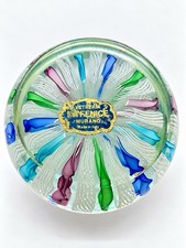 Vintage Vetreria LA FENICE Muarno Italy Paperweight Ribbons & Latticino picture