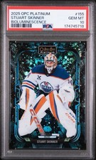 Stuart Skinner 2025 O-Pee-Chee Platinum #155 Bioluminescence /5 PSA 10 POP 1 OPC picture