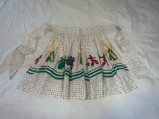 Vintage Child’s Dutch Windmill Novelty Apron Printed Stitching Cottagecore picture