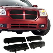 Fits 2005-2007 Dodge Magnum Replace Upper Aluminum Black Billet Grille Insert picture