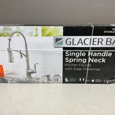 Glacier Bay Mandouri Spring Neck Pull Down Kitchen Faucet Single Handle NEW picture
