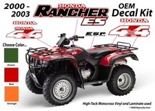 Honda Rancher 350 ES 4x4 2000 2001 2002 2003 OEM Decal Graphics Marks Sticker picture