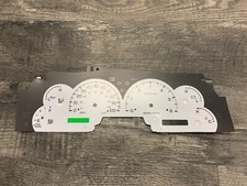 MAC Fits 2000-2003 Ford F150 Expedition White Faced Black Gauge Inner Overlay picture