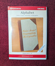 Husqvarna Viking Embroidery 21 Alphabet Pattern Book w/Cards. GREAT PRICE. picture
