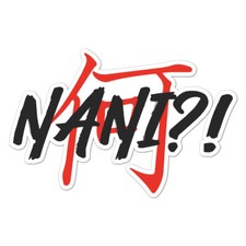 Nani? What? Anime, Vinyl Decal Sticker, Indoor Outdoor, 3 Sizes, #9678 picture