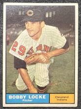 1961 TOPPS SEMI-HIGH # BOBBY LOCKE (CLEVELAND INDIANS) #537 VG WRINKLES picture