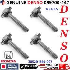 OEM DENSO 4X Ignition Coils 099700-147 For 2008-2015 Honda & Acura 2.4L I4 picture