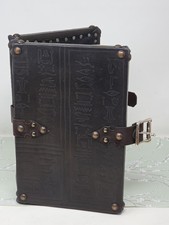 Egyptian Hieroglyphics Leather Blank Book Journal Diary Hand Crafted Thick 10x7 picture