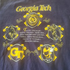 VTG Georgia Tech Yellow Jackets T-shirt XL NCAA College ACC Nutmeg Tag USA Made picture