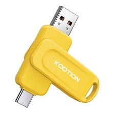 Kexin 32G-128G USB2.0 2in1 Type-C USB Flash Drive Dual Drive Memory Stick Yellow picture