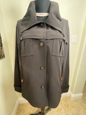 St John Black Label XL Brown Utility Jacket Gold Logo Fall 2009 GRP 3 picture
