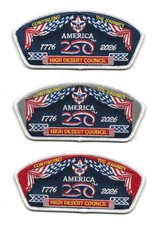 HIGH DESERT COUNCIL AMERICA 250 SET OF THREE picture