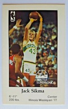 VINTAGE 1979-80 SEATTLE SUPERSONICS POLICE ISSUE JACK SIKMA #3  NBA CHAMPIONS picture