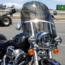 For 1994-2025 Harley Road King CVO Classic Touring Smoked Windshield w/ Bracket picture