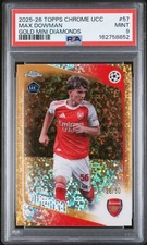 2025-2026 TOPPS CHROME UEFA CLUB COMPETITIONS #57 MAX DOWMAN 26/50 PSA 9 picture