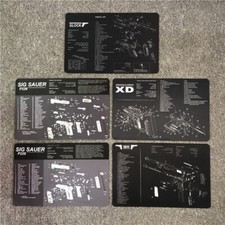 Mouse Pad AR15 AK47 Glock 17 19 1911 SAUER P320 Gun Cleaning Rubber Mat  picture