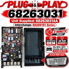 2015-2017 Chrysler 200 TIPM 68263031AA PDC Fuse Box Plug&Play 68263031 68209781 picture
