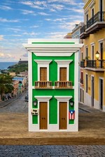 Miniature Casita Calle Tetuan Old San Juan Puerto Rico Decorative House Wall Art picture