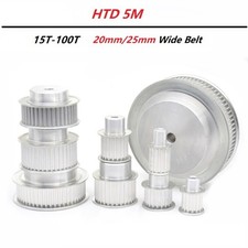5M Timing Belt Pulley HTD Pitch 5mm 15T-100T Width 20mm/25mm Process Hole Bore picture