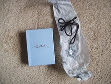 Rare Thierry Mugler Silver Blue Star Necklace Diamond Star Pendant picture