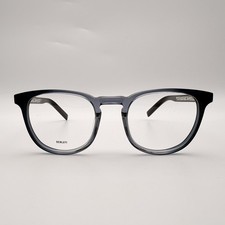 Berluti BL50002I 086 Blue Transparent Round Acetate Eyeglasses 51mm NEW picture