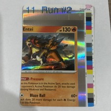 Pokemon Error Entei Holo Obsidian Flames Set NFC (non Factory Cut) - K252 picture