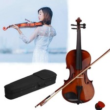 Hot Adult Acoustic Violin 4/4 Full Size with Case & Bow Rosin Basswood picture