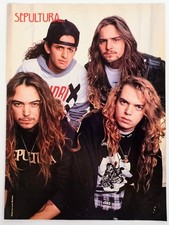 SEPULTURA~ORIG 1991 POSTER~FULL PAGE PRINT MAGAZINE PINUP CLIPPING~MAX CAVALERA picture