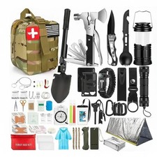 Emergency Survival Kit First Aid Bug out Military Prepper Kit 250 Piece Set Camo picture