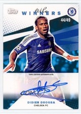 2021-22 Topps Chelsea FC Team Set Title Winners Blue Auto /49 Didier Drogba 0jf5 picture