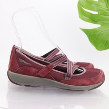 Dansko Womens Hilda Mary Jane Shoes Size 41 10.5 Red Suede Comfort Walking Flats picture