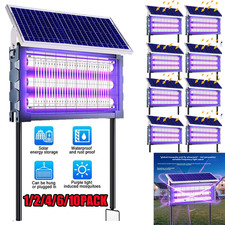 Solar Bug Zapper Outdoor Mosquito Zapper 4500V Waterproof Rechargeable Fly Trap picture