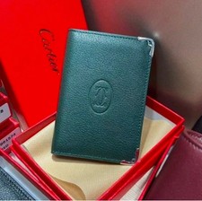 Cartier Must de Cartier  Green Calfskin Leather Card Holder Wallet Luxury picture