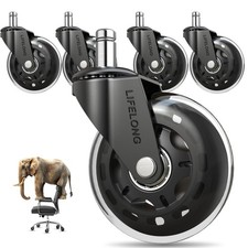 Office Chair Wheels Replacement, Heavy Duty, 5Pack Universal Fit picture