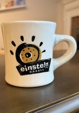 Einstein Bros Bagels Thick Ceramic Coffee Cup Heavy Diner Mug  8 oz -vintage  picture
