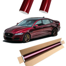 Ultra Gloss PET Liner Metallic Dragon Blood Red Car Vinyl Wrap Film Air Release picture