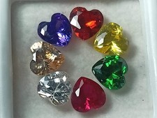 6 MM Certified Natural Sapphire MultiColor Heart Cut Loose Gemstone 6 Pcs picture