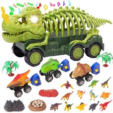 Dinosaur Truck with Sound & Light, Toy for Kids 3-5, T Rex Monster Truck Carrier picture