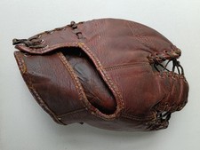 DRAPER & MAYNARD DG957 ANTIQUE 3 FINGER TRAPPER MODEL LEATHER BASEBALL GLOVE picture
