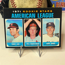 Topps 1971 Topps #559 Rookie Stars AL Terry Cox Gogolewski Gary Jones picture