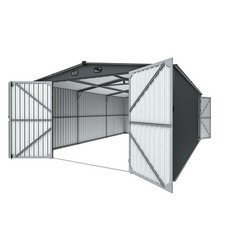 13x20FT Galvanized Metal Outdoor Storage Shed Livestock Garage picture