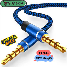 1.5m 3.5mm Male to Male Aux Audio Cable – Braided Stereo Wire for Phone & Car picture