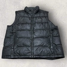 Vintage Eddie Bauer Vest Men XXL Black Full Zip Jacket Goose Down Puffer Quilted picture