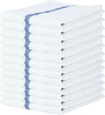 Bar Mop Towels Blue Cotton Kitchen Cleaning Towel Restaurant 16x19* Pack of 24. picture
