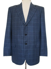 Brioni Nomentano Sport Coat Blazer Mens 42R Italy Wool Silk Windowpane Plaid picture