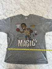 Magic Johnson Los Angeles Lakers Vintage Shirt Super Thin Super Soft Large picture