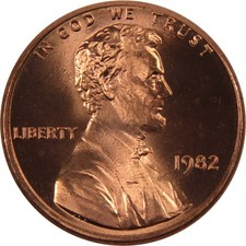 1982 Small Date Lincoln Memorial Cent Copper Alloy Uncirculated Coin picture